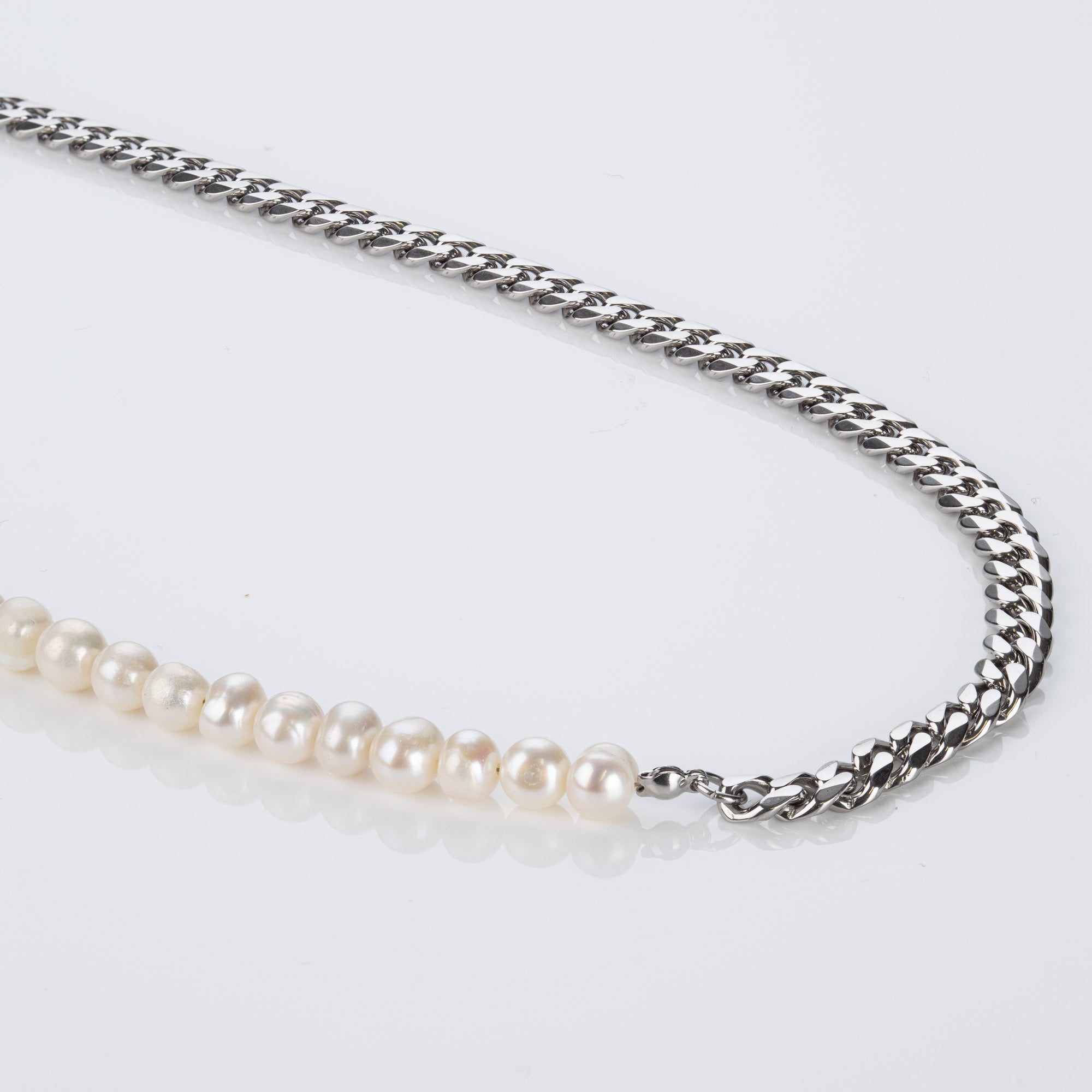 Pearl Cuban Necklace • Freshwater Pearl Necklace