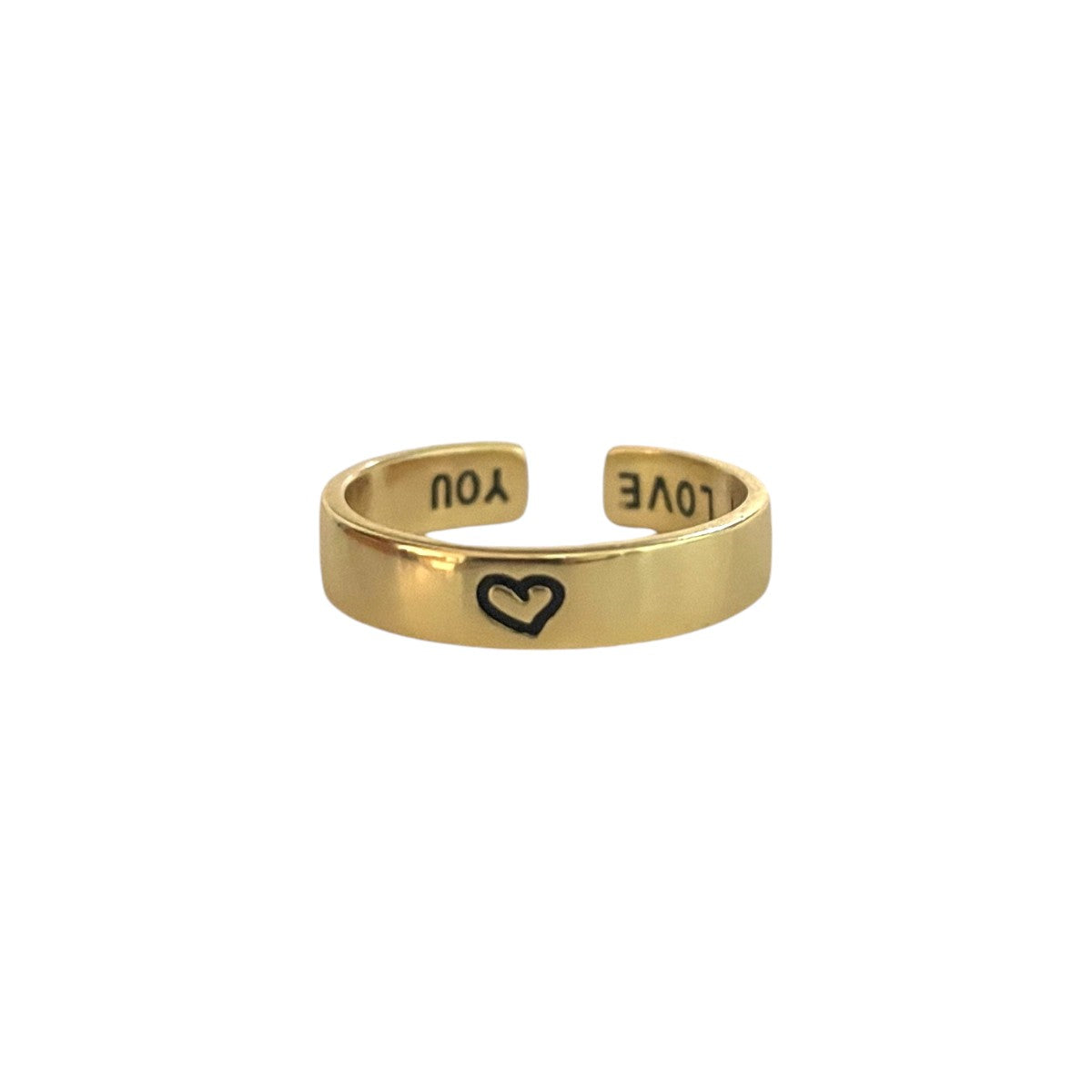 Silver 925 Love Ring 18K Gold Plated