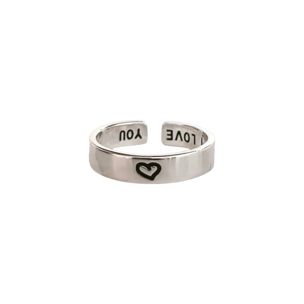 Silver 925 Love Ring 18K Gold Plated