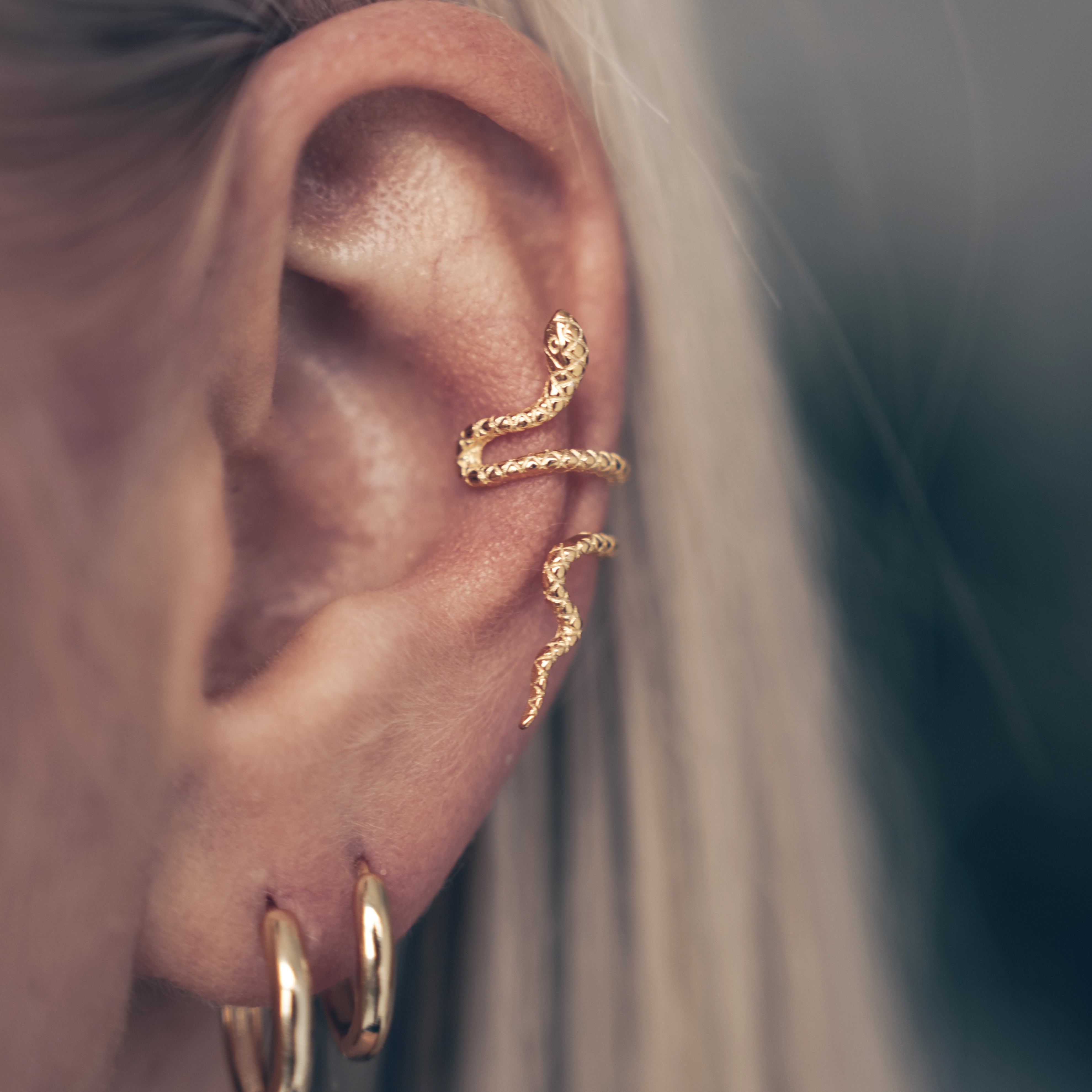 Schlange Ear Cuff • 925 Sterling SIlber