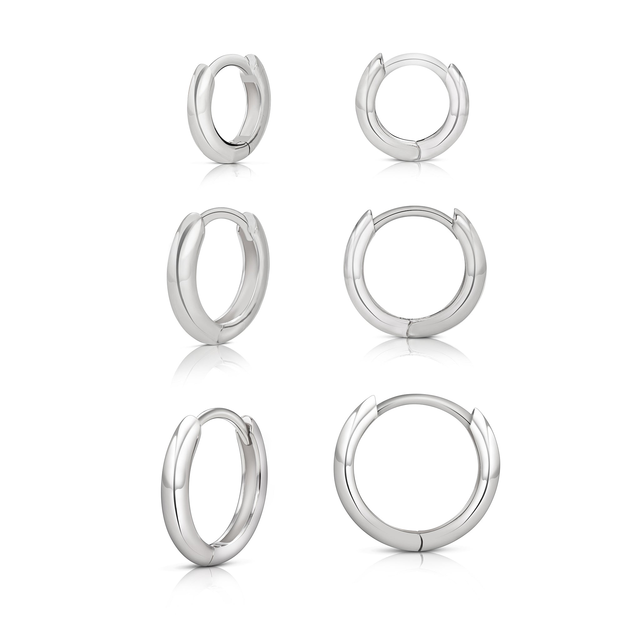 Zierliche Creolen • 925 Sterling Silber • 1,8 mm DickeVielringVielringZierliche Creolen • 925 Sterling Silber • 1,8 mm Dicke