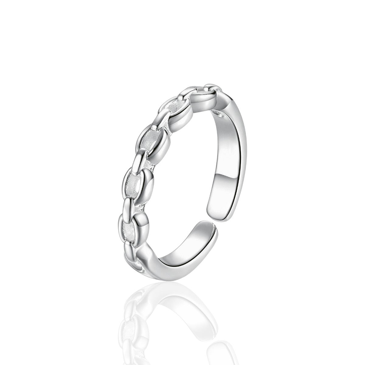 Chain Ring • 925 Sterling Silber • Cuban Offener Ring