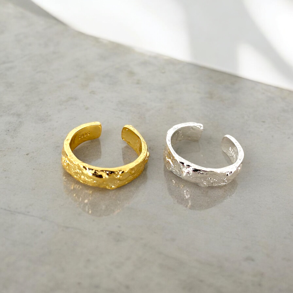 Gold Abstrakter Ring • 925 Sterling Silber Offener Ring • GeschenkideeVielringVielringGold Abstrakter Ring • 925 Sterling Silber Offener Ring • Geschenkidee