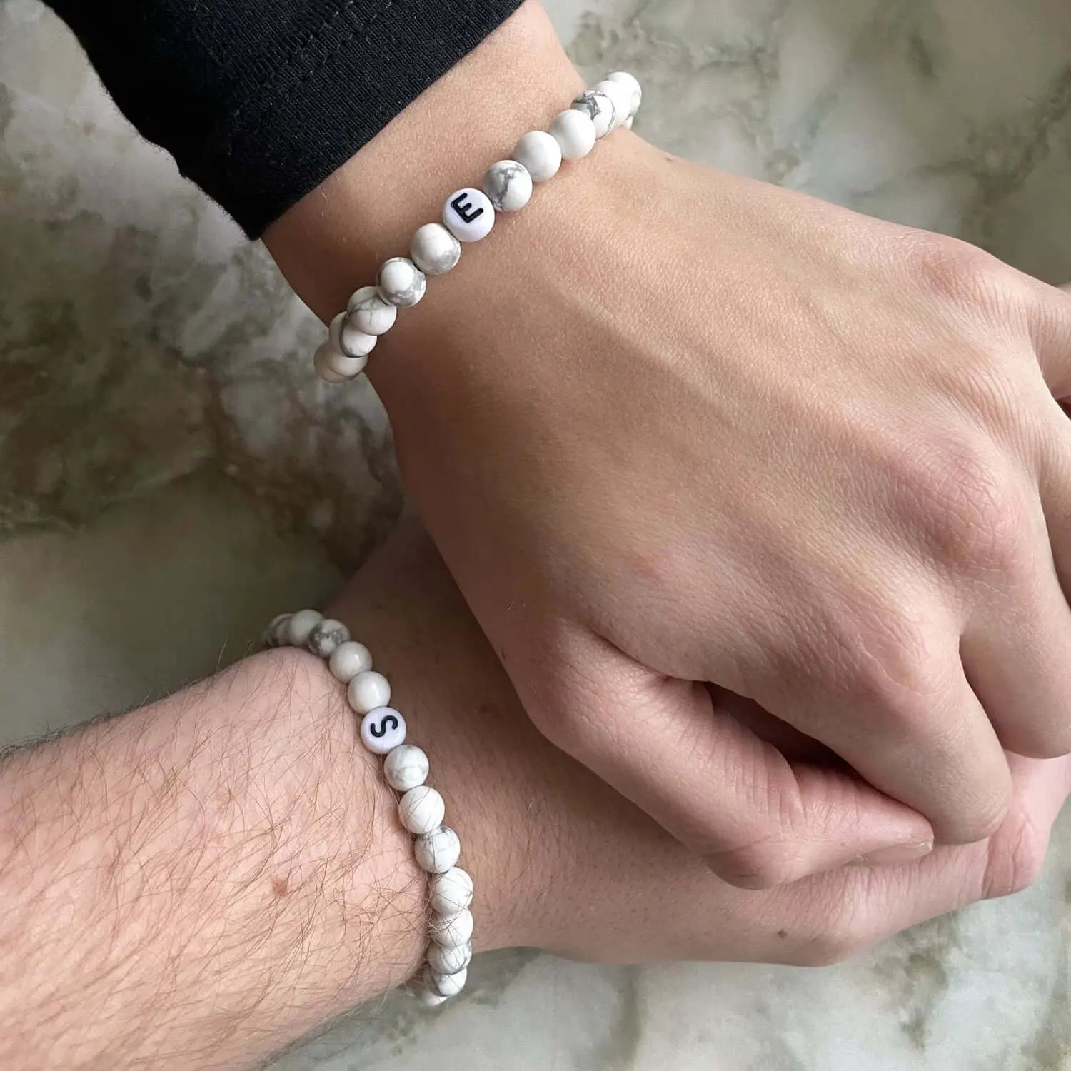 Partnerarmband für Paare • Personalisiert mit Anfangsbuchstabe Vielring