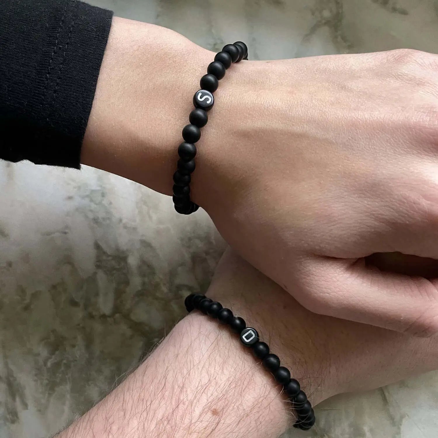 Partnerarmband für Paare • Personalisiert mit Anfangsbuchstabe Vielring