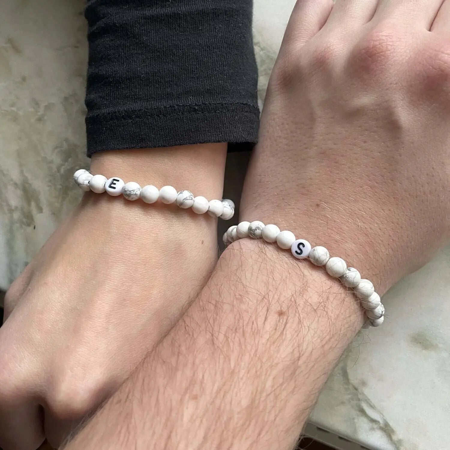 Partnerarmband für Paare • Personalisiert mit Anfangsbuchstabe Vielring