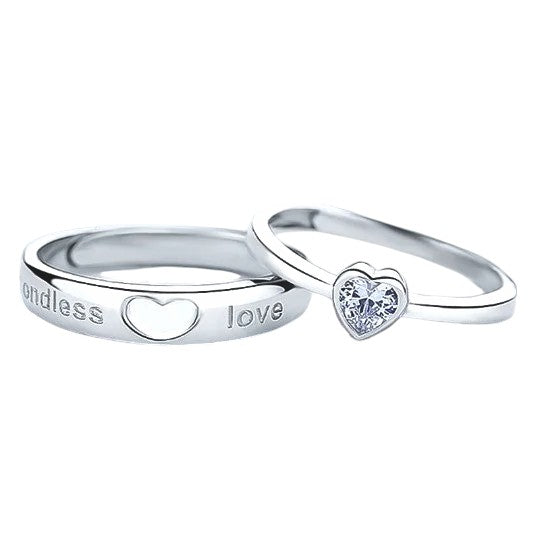 Endless Love Paar Ringe Silber 925 • Paar Ringe