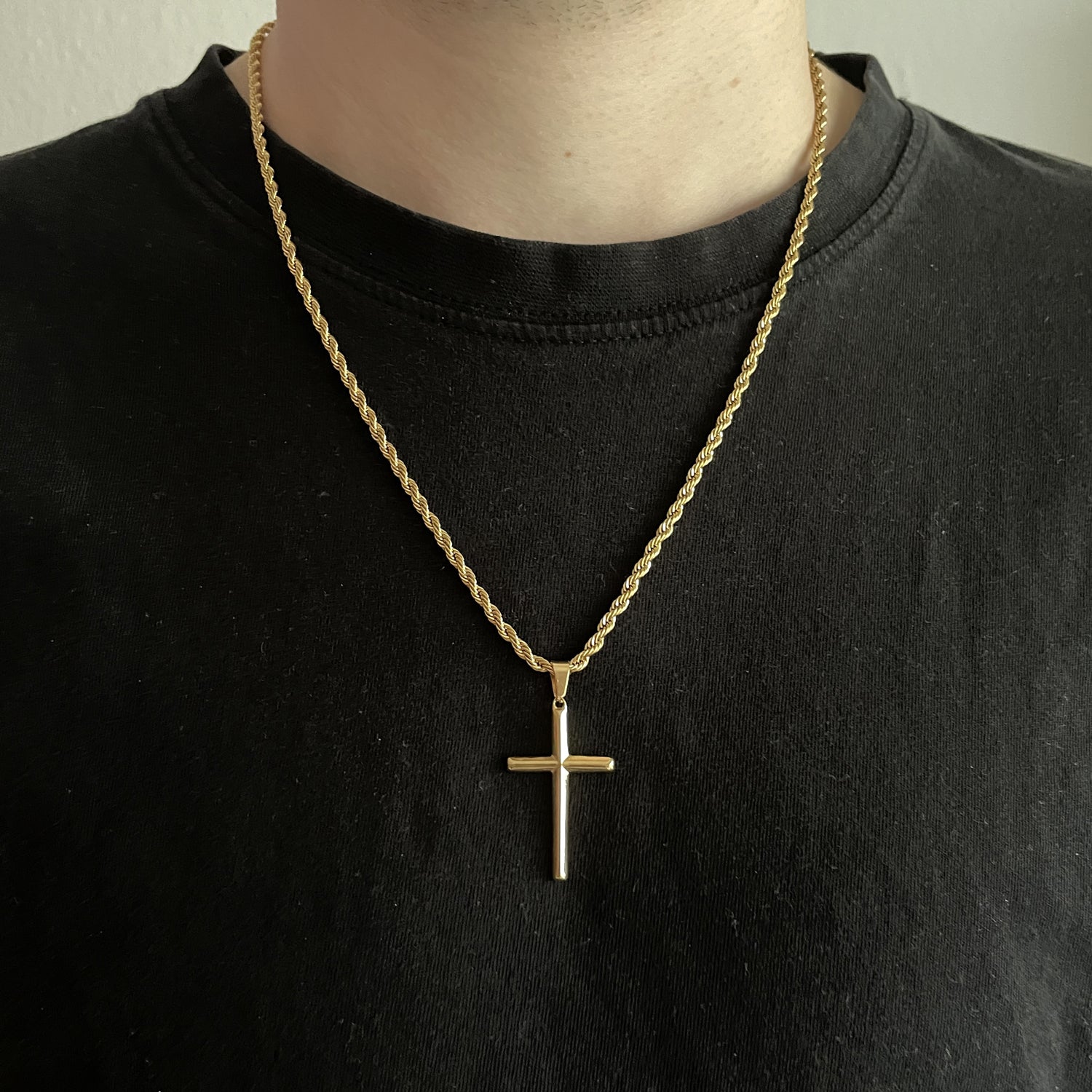 18k Silber Kreuz Halskette Silber