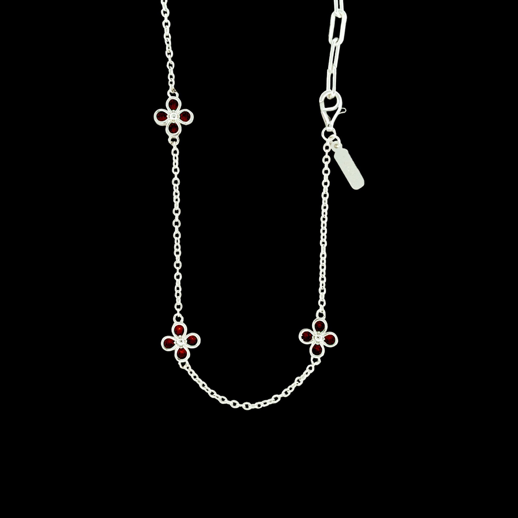 Gemleaf Necklace RED - S925 SilverVielringVielringGemleaf Necklace RED - S925 Silver