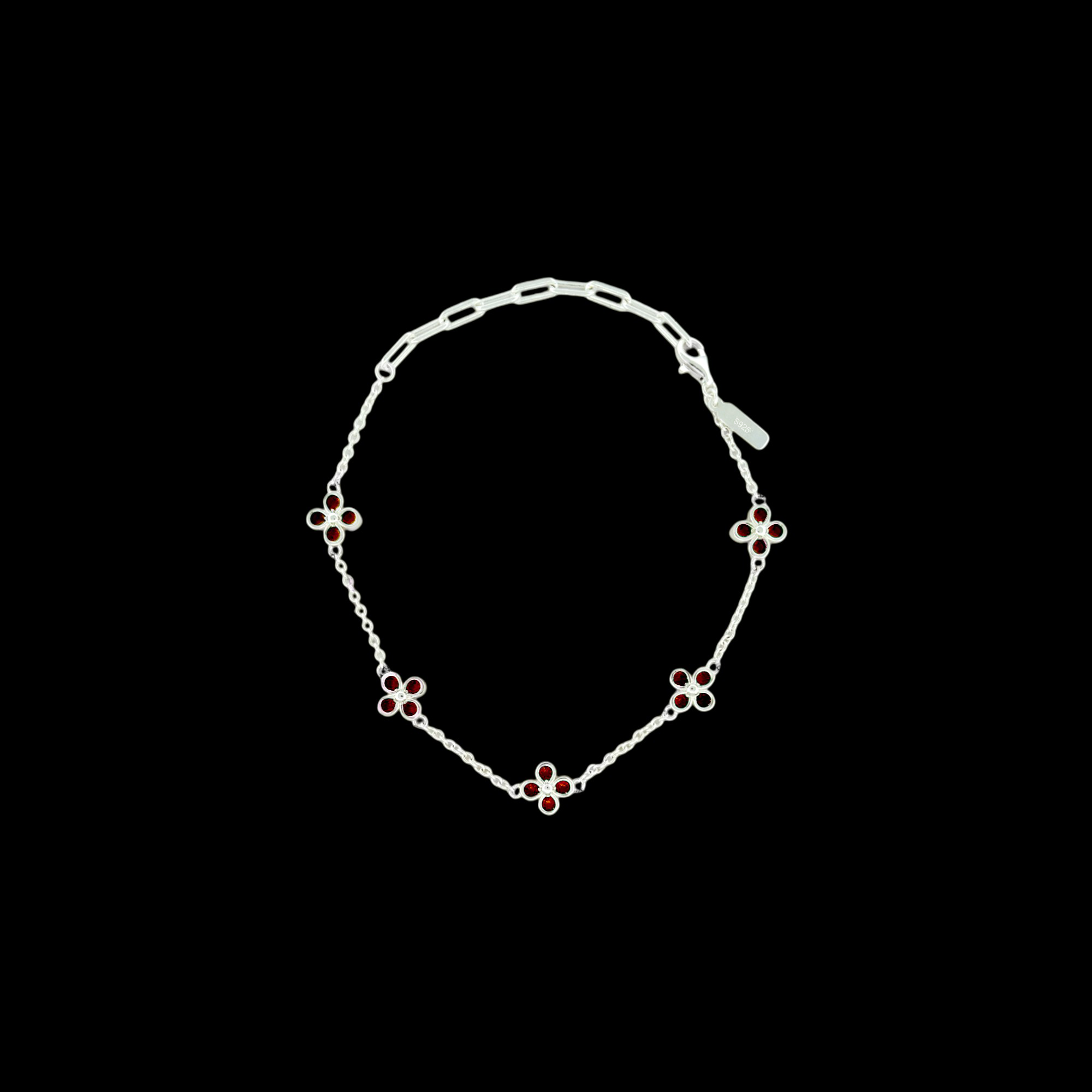 Gemleaf Bracelet RED - S925 Silver