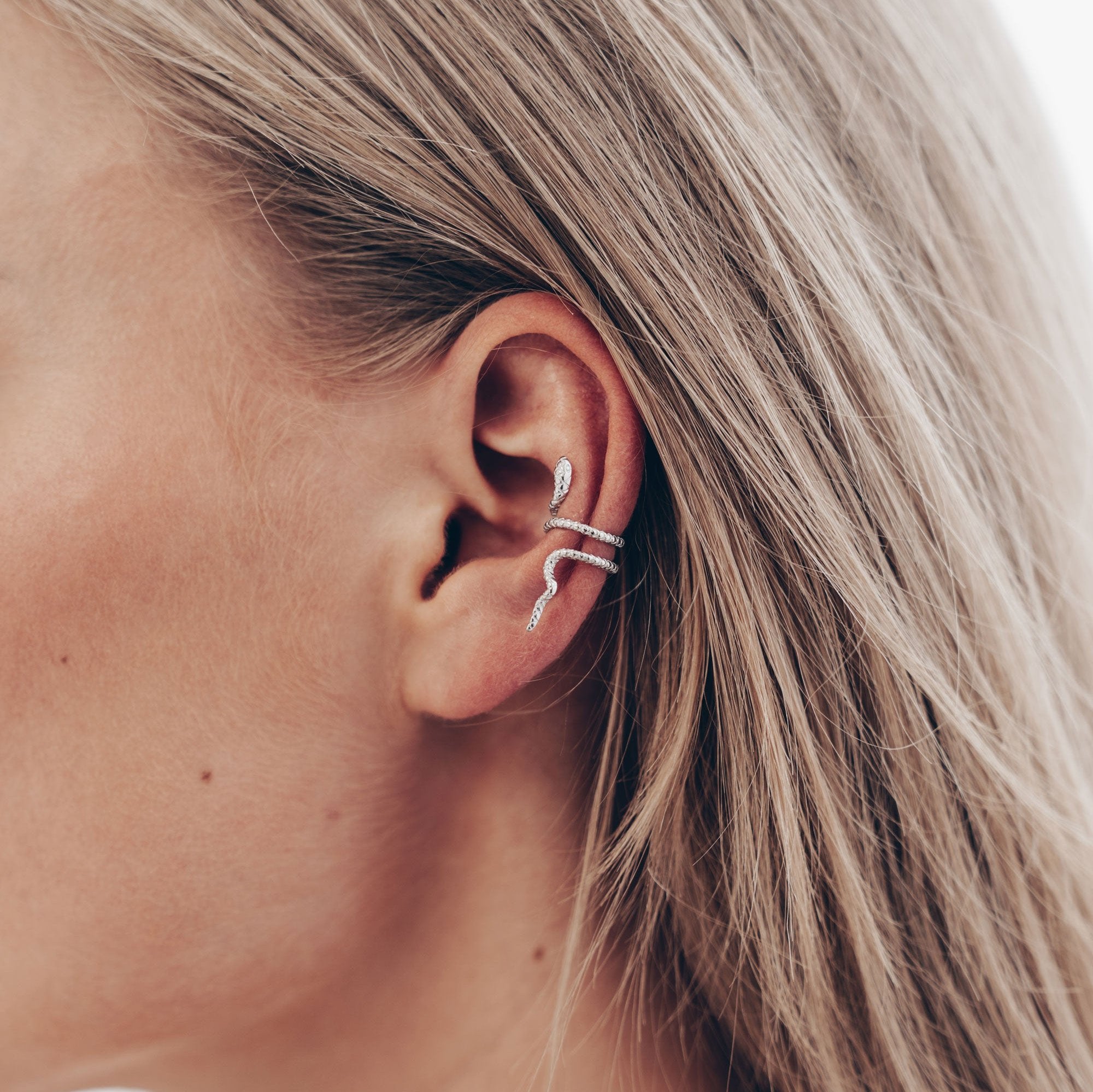 Schlange Ear Cuff • 925 Sterling SIlber