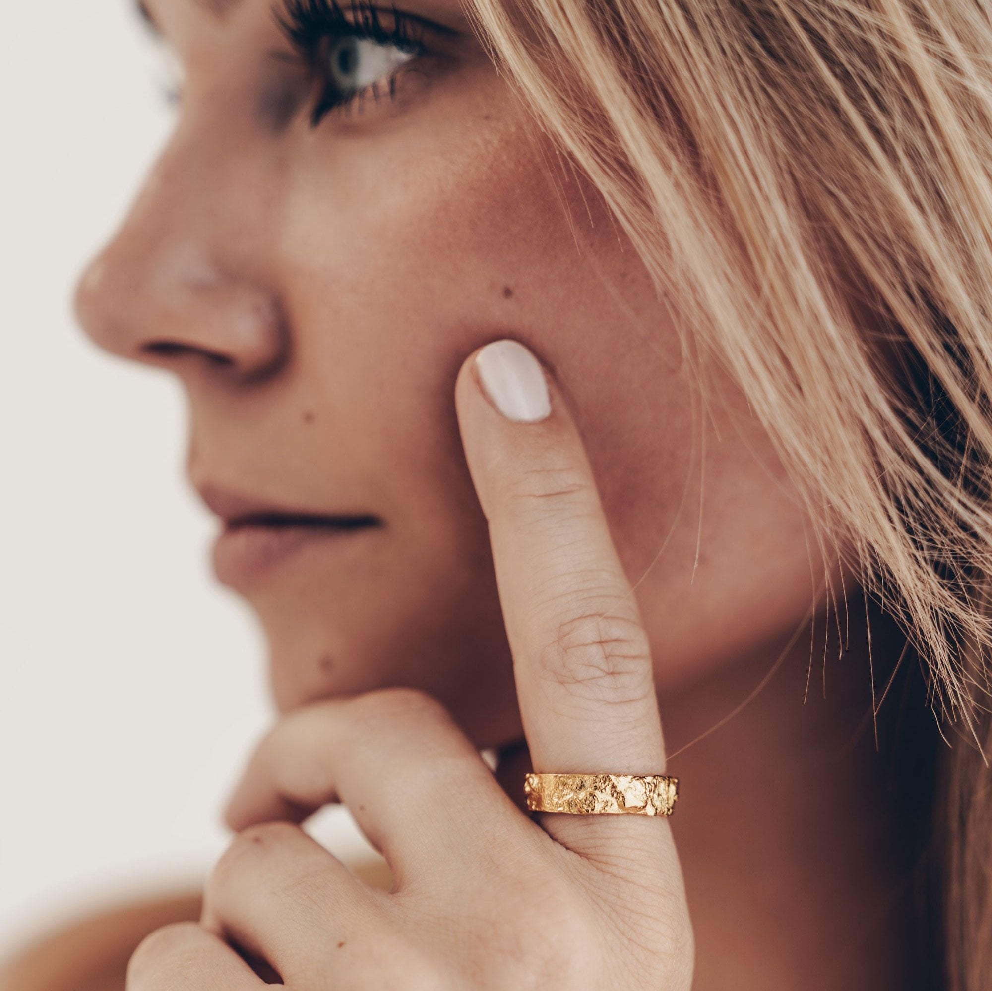 Gold Abstrakter Ring • 925 Sterling Silber Offener Ring • GeschenkideeVielringVielringGold Abstrakter Ring • 925 Sterling Silber Offener Ring • Geschenkidee