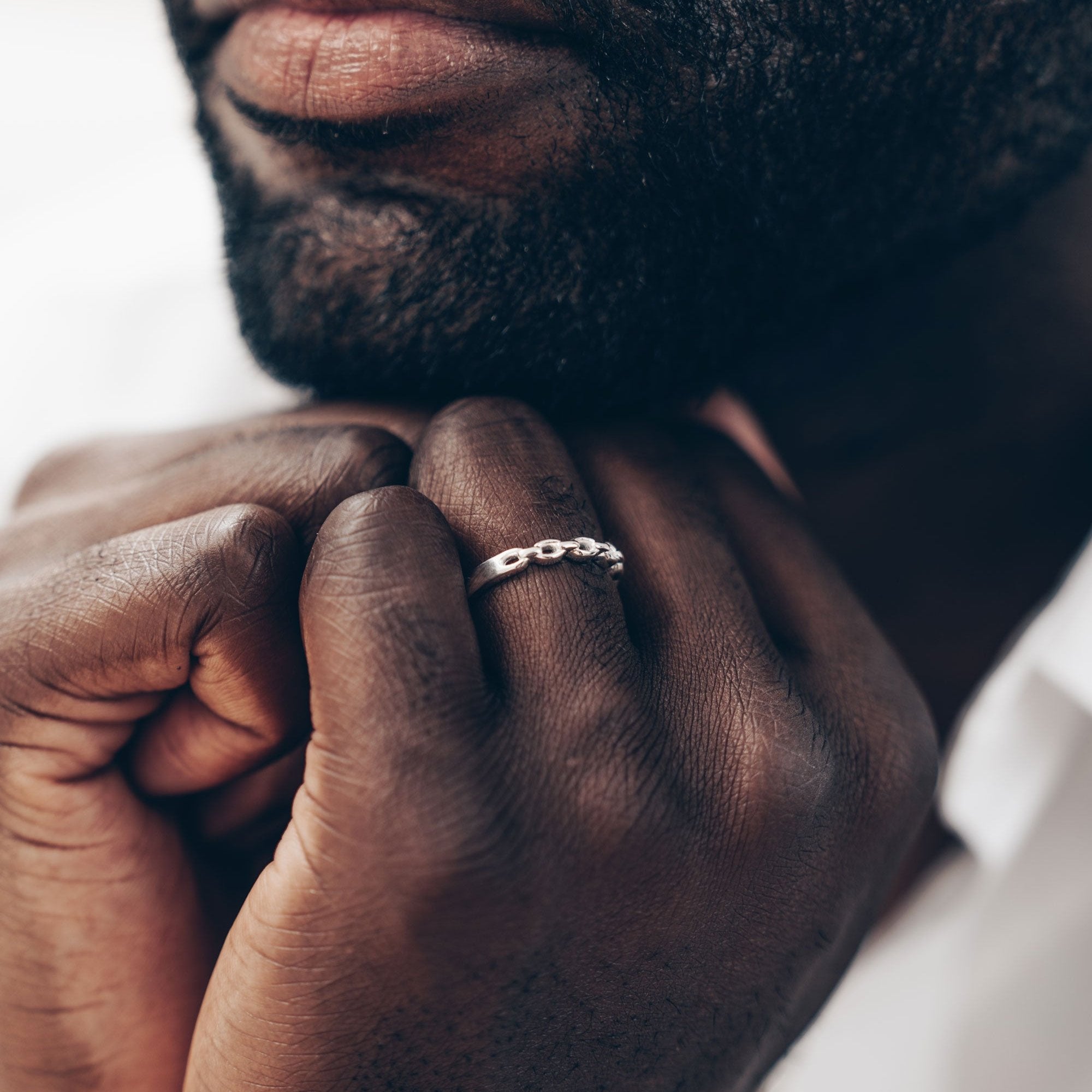 Chain Ring • 925 Sterling Silver • Open Ring