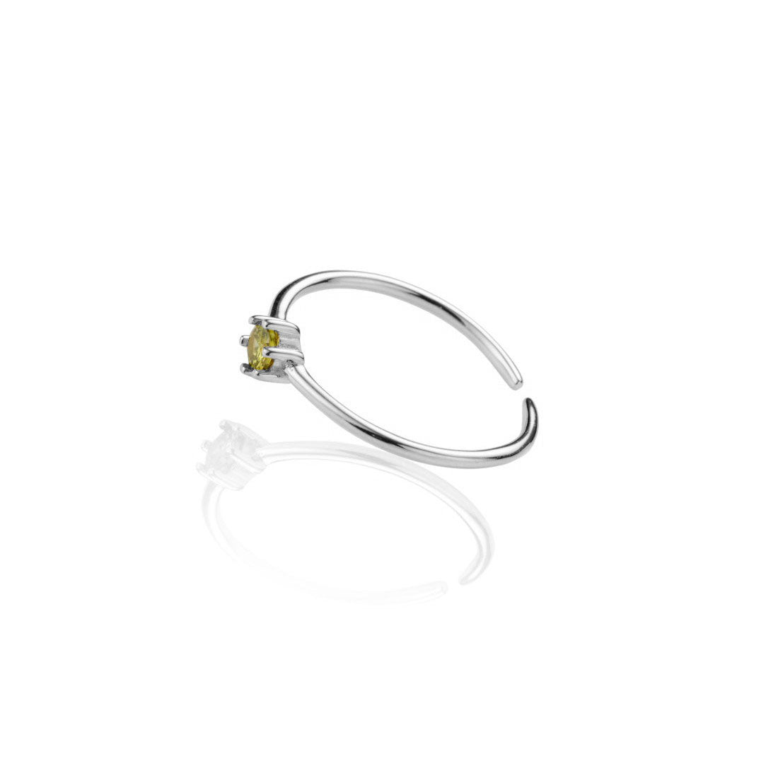 Olive Green CZ Ring 925 Sterling Silver • 18k Gold Vermeil • Green Cubic Zirconia Ring