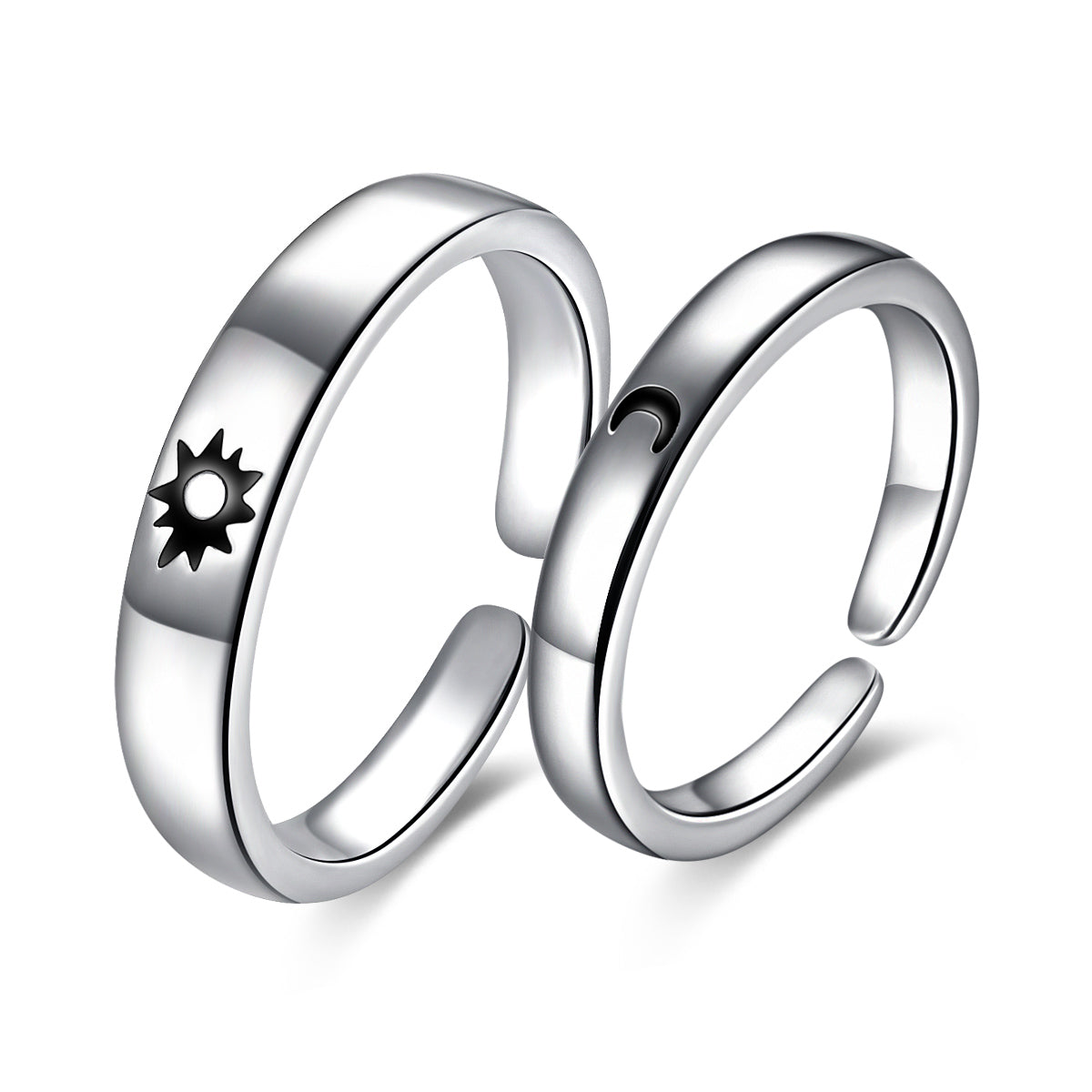 Sonne Mond Paar Ringe Silber 925 • Paar RingeVielringVielringSonne Mond Paar Ringe Silber 925 • Paar Ringe