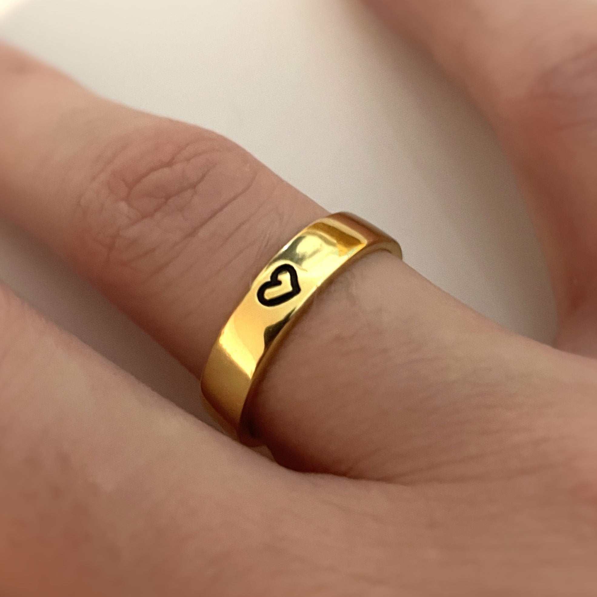 Silver 925 Love Ring 18K Gold Plated