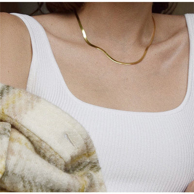 Herringbone Necklace • Herringbone Necklace • Snake Necklace