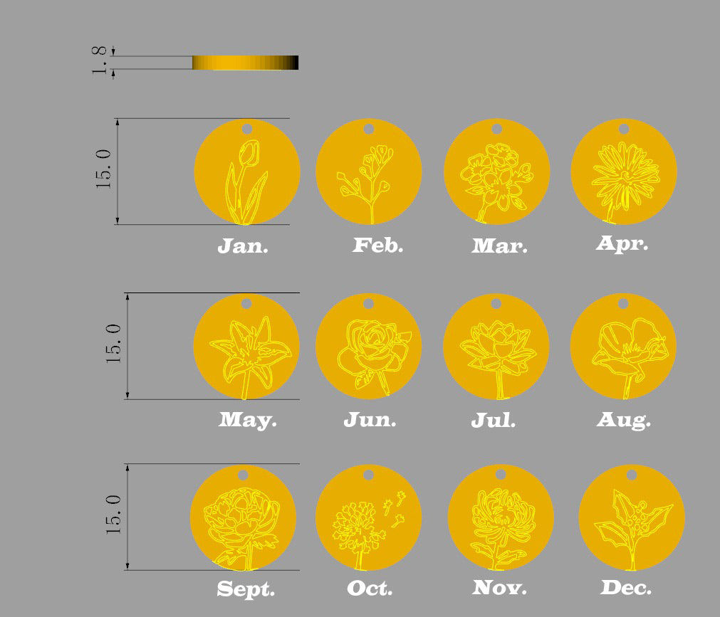 Geburtsblumen Halskette GoldVielringVielringGeburtsblumen Halskette Gold