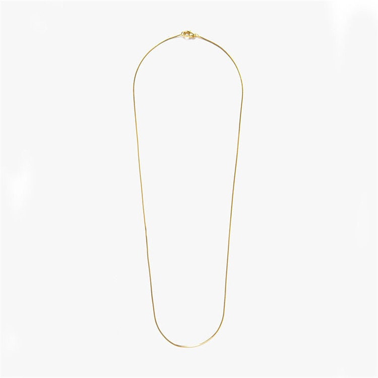 Fine Thin Dainty Necklace Gold • Snake Chain Silver